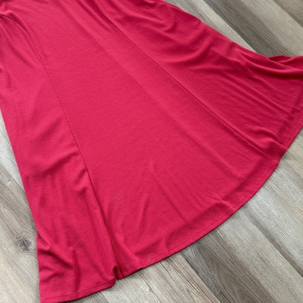 NWT Torrid Mini Rib Trapeze Dress American Beauty Red Swing Knee Length Size 3X - Picture 7 of 13